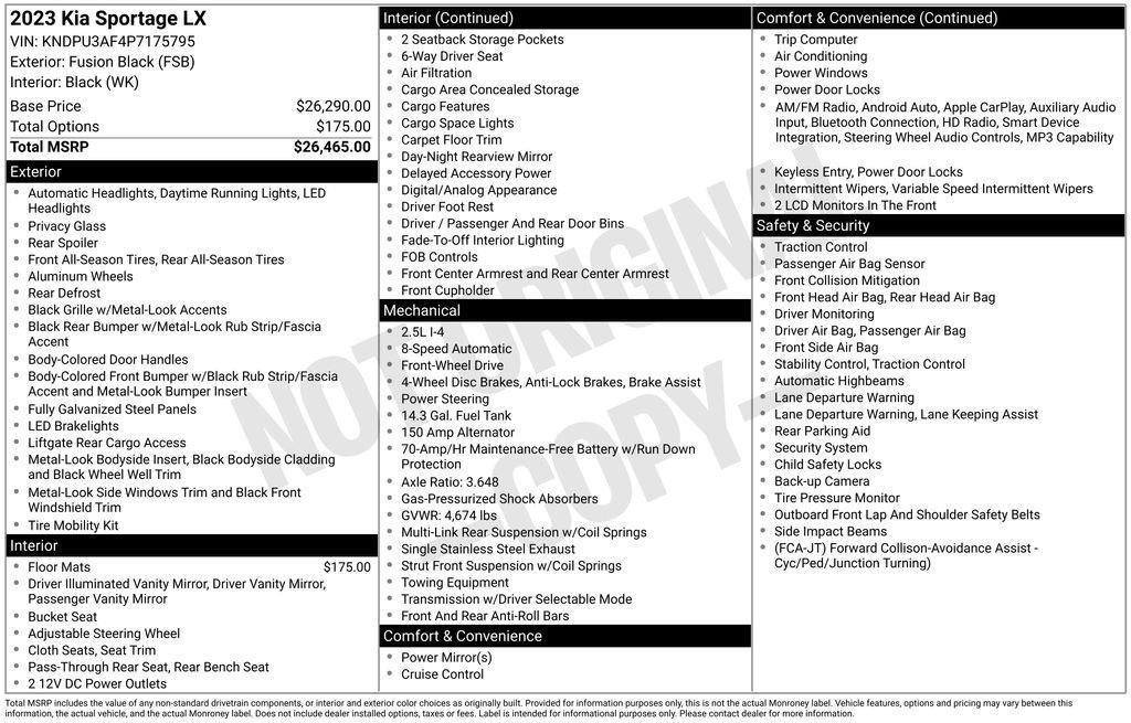 used 2023 Kia Sportage car, priced at $20,000