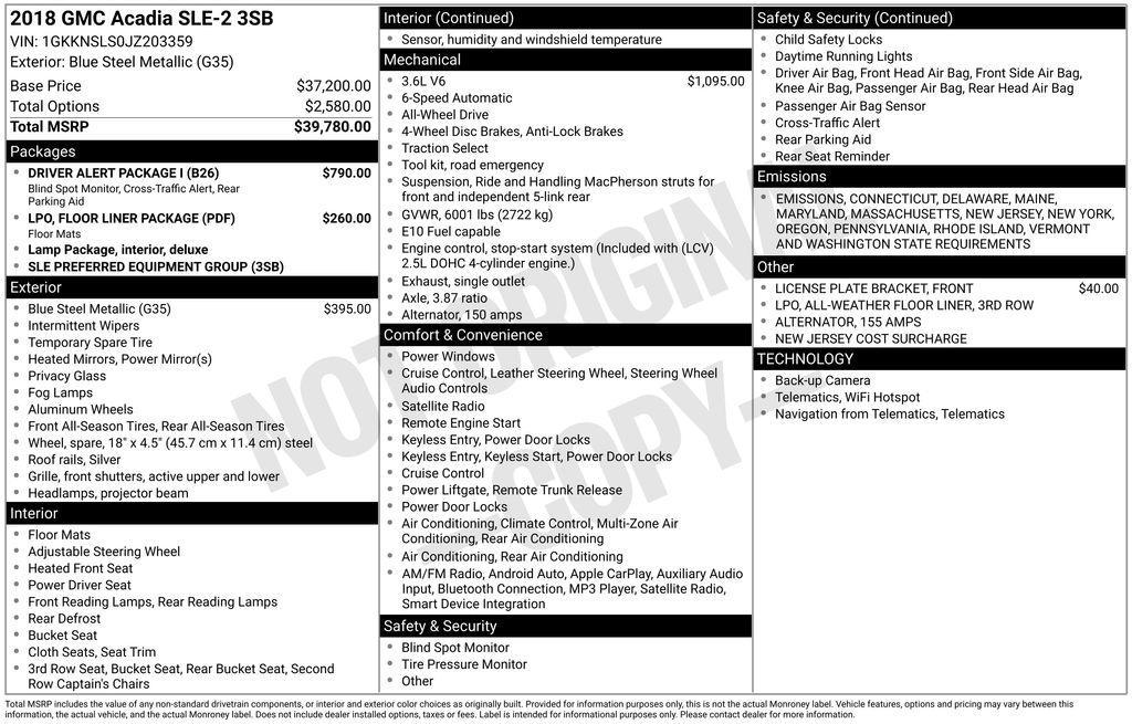 used 2018 GMC Acadia car, priced at $22,575