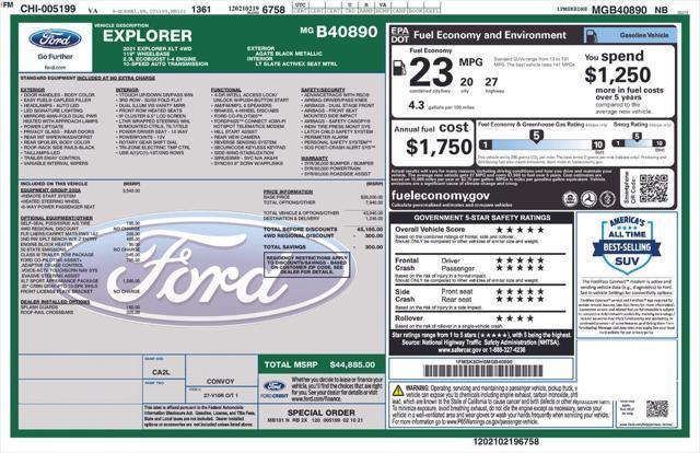 used 2021 Ford Explorer car, priced at $28,200