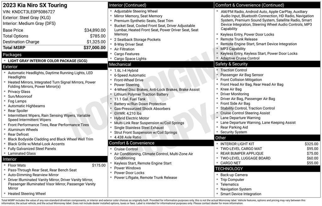 used 2023 Kia Niro car, priced at $25,575