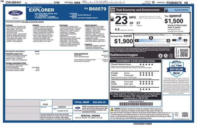 used 2023 Ford Explorer car, priced at $32,150