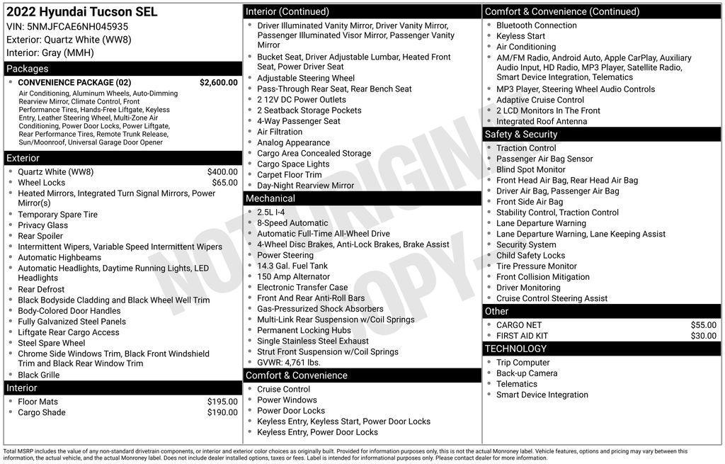 used 2022 Hyundai Tucson car