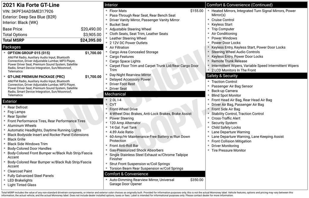 used 2021 Kia Forte car, priced at $18,975