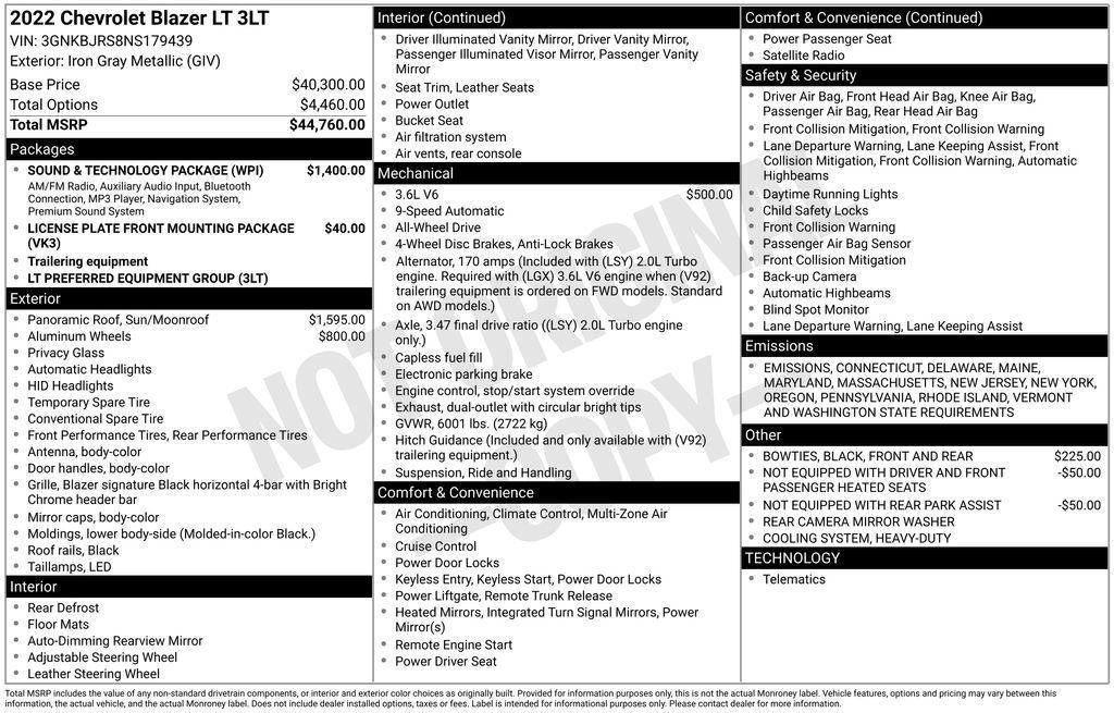 used 2022 Chevrolet Blazer car, priced at $28,575