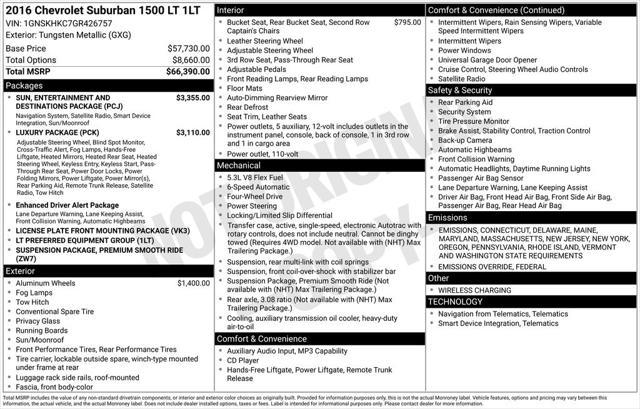used 2016 Chevrolet Suburban car
