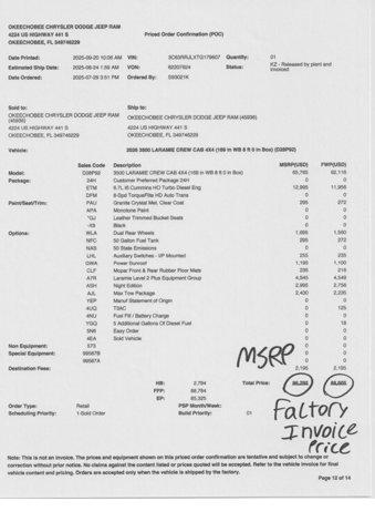 new 2026 Ram 3500 car, priced at $89,984