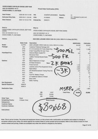 new 2025 Ram 2500 car, priced at $74,984