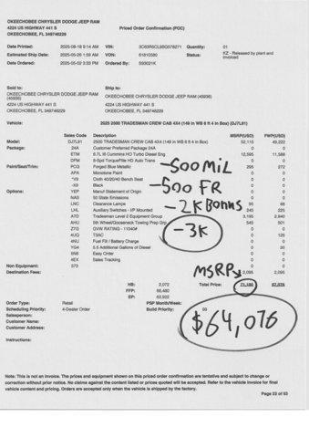 new 2025 Ram 2500 car, priced at $65,984
