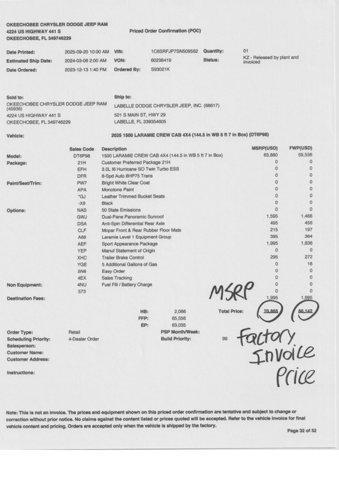 new 2025 Ram 1500 car, priced at $63,984