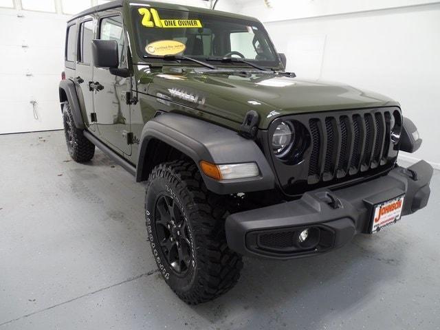 used 2021 Jeep Wrangler Unlimited car, priced at $33,674