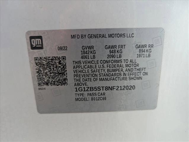 used 2022 Chevrolet Malibu car, priced at $21,922