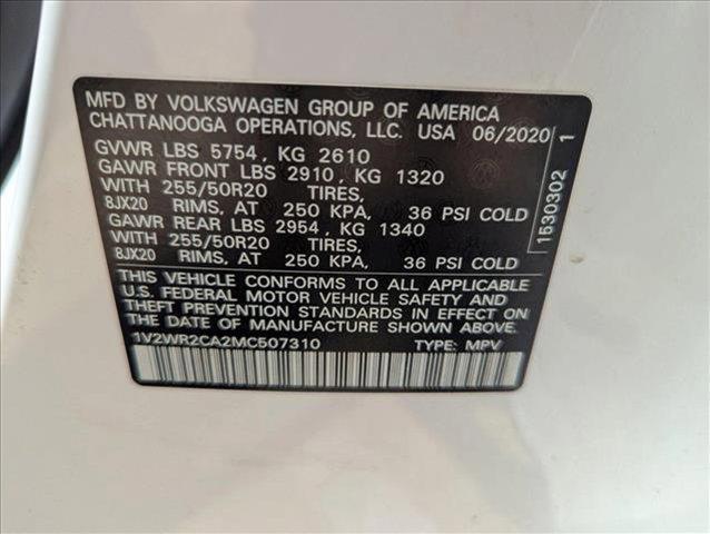used 2021 Volkswagen Atlas car, priced at $18,614