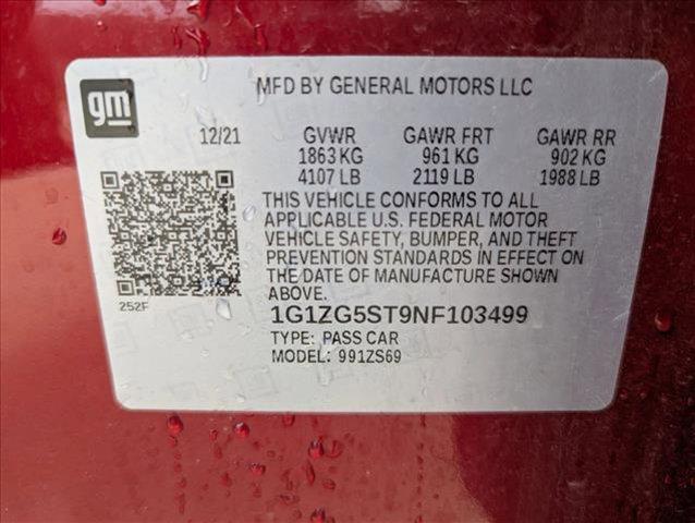 used 2022 Chevrolet Malibu car, priced at $20,604