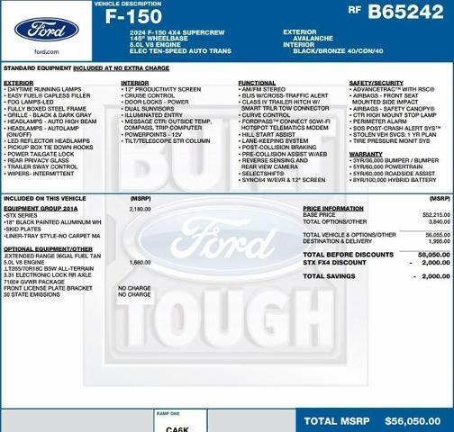 new 2024 Ford F-150 car, priced at $46,171