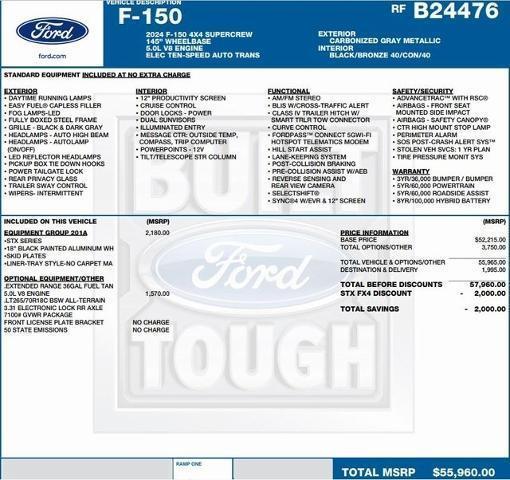 new 2024 Ford F-150 car, priced at $44,129