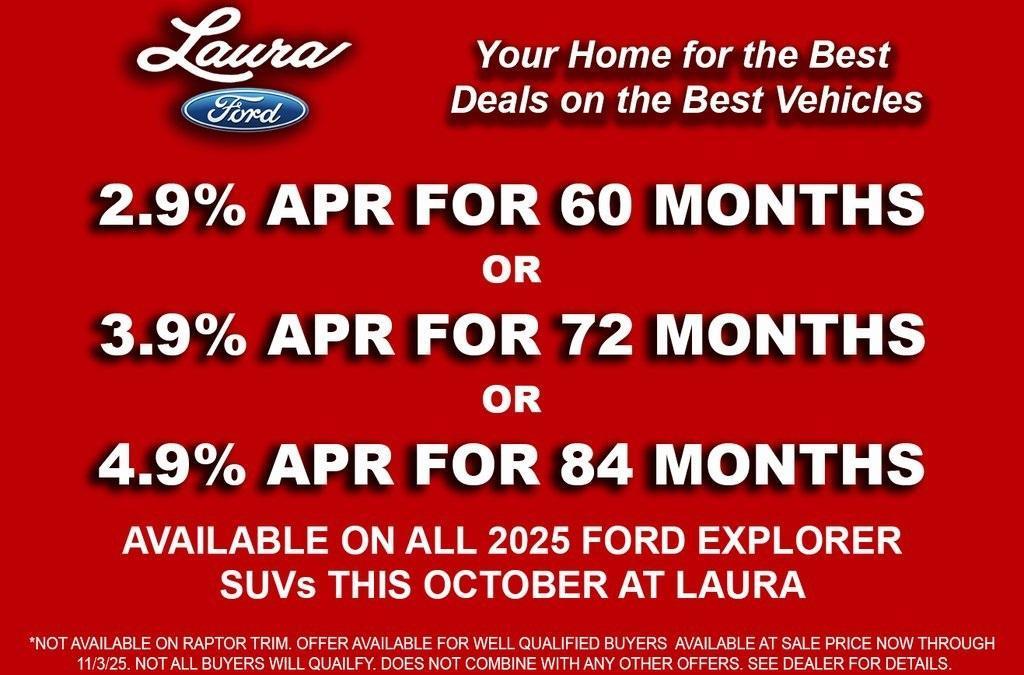 new 2025 Ford Explorer car, priced at $43,983