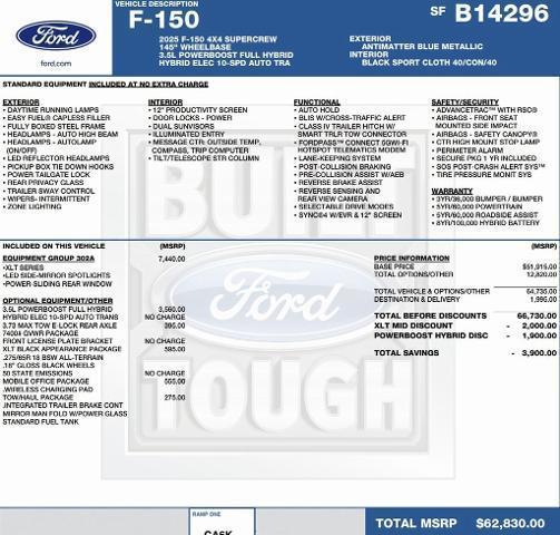 new 2025 Ford F-150 car, priced at $52,447