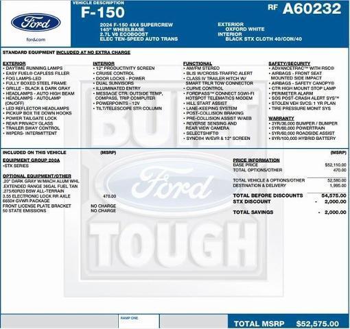 new 2024 Ford F-150 car, priced at $46,079