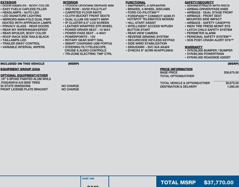 used 2020 Ford Explorer car, priced at $19,495