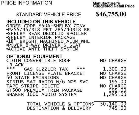 used 2008 Ford Shelby GT500 car, priced at $35,995