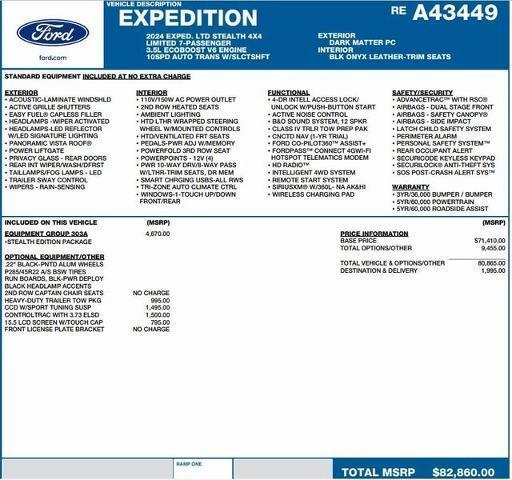 new 2024 Ford Expedition car, priced at $69,651