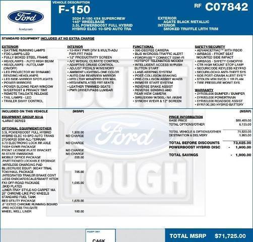 new 2024 Ford F-150 car, priced at $60,546