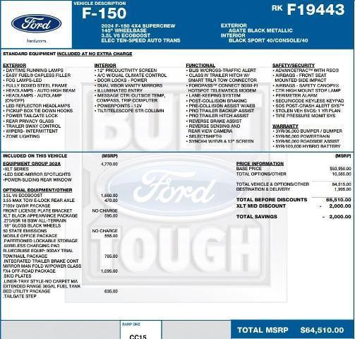 new 2024 Ford F-150 car, priced at $52,119