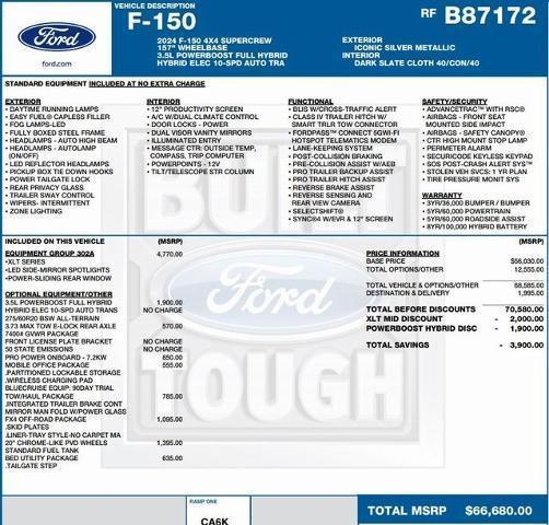 new 2024 Ford F-150 car, priced at $50,880