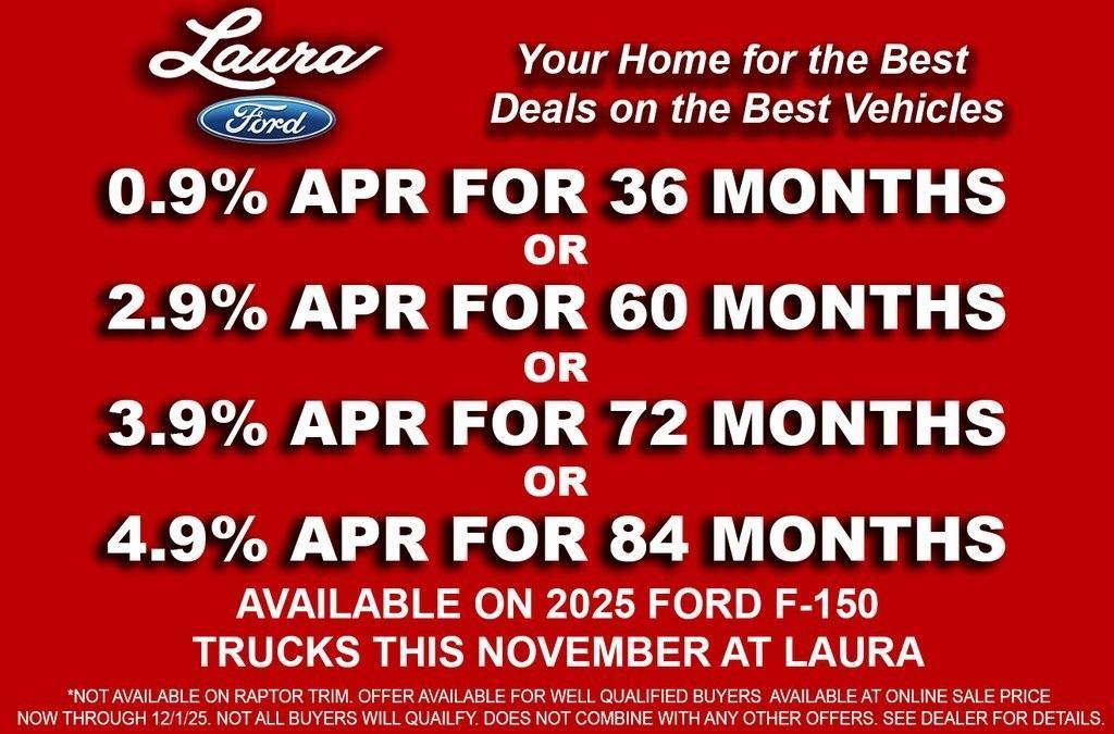 new 2025 Ford F-150 car, priced at $61,357