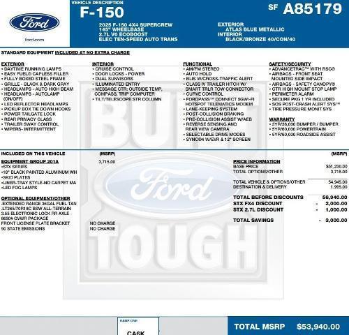 new 2025 Ford F-150 car, priced at $47,244