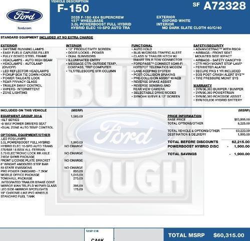 new 2025 Ford F-150 car, priced at $52,349