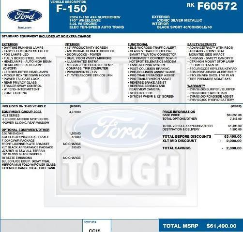 new 2024 Ford F-150 car, priced at $48,554