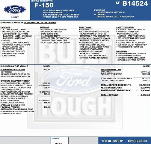 new 2025 Ford F-150 car, priced at $54,547