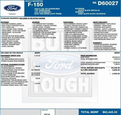 new 2024 Ford F-150 car, priced at $48,513