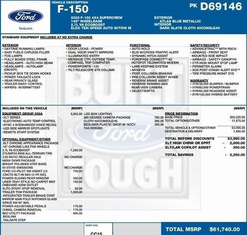 used 2023 Ford F-150 car, priced at $44,995