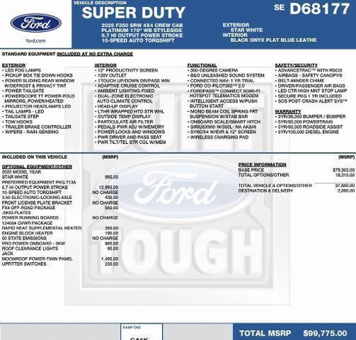 new 2025 Ford F-350 car, priced at $91,405
