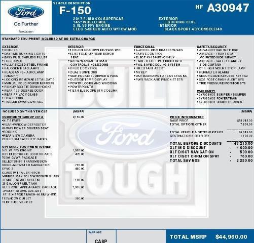 used 2017 Ford F-150 car, priced at $20,995