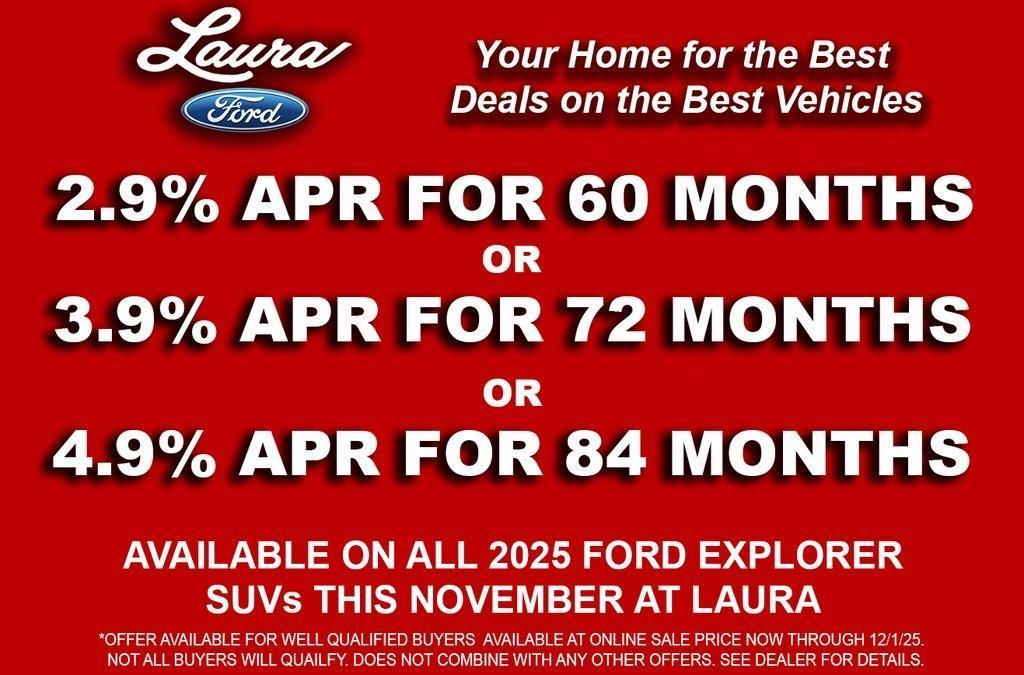 new 2025 Ford Explorer car, priced at $43,025