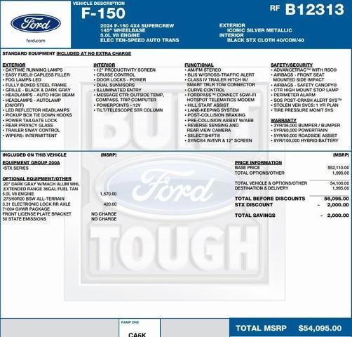 new 2024 Ford F-150 car, priced at $42,427