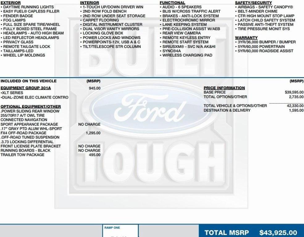 used 2024 Ford Ranger car, priced at $36,995