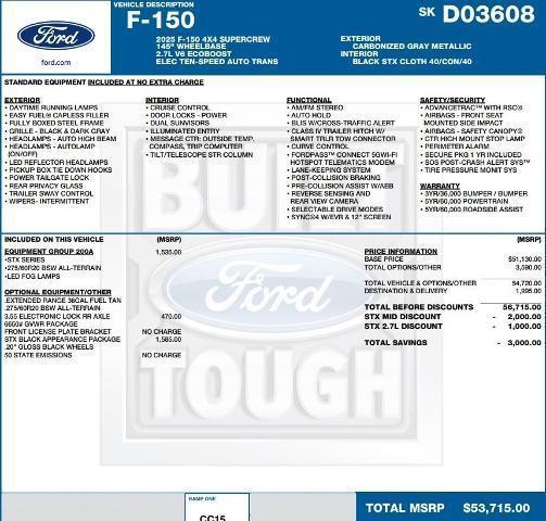 new 2025 Ford F-150 car, priced at $47,480