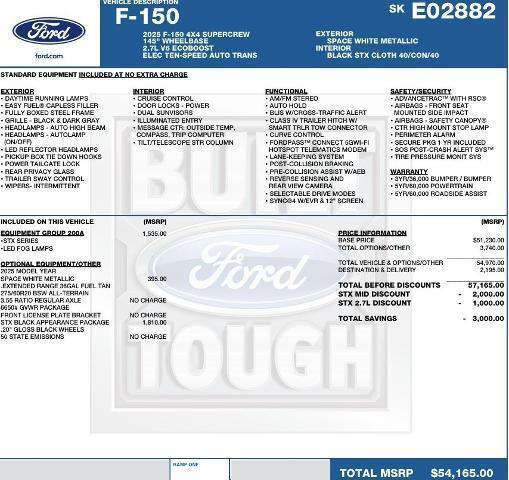 new 2025 Ford F-150 car, priced at $48,130