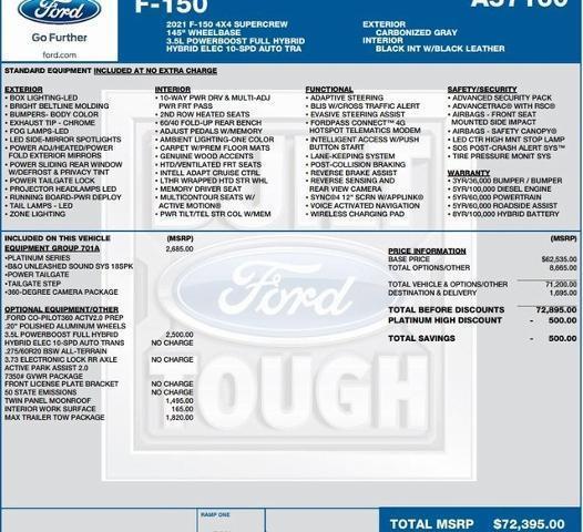 used 2021 Ford F-150 car, priced at $45,995