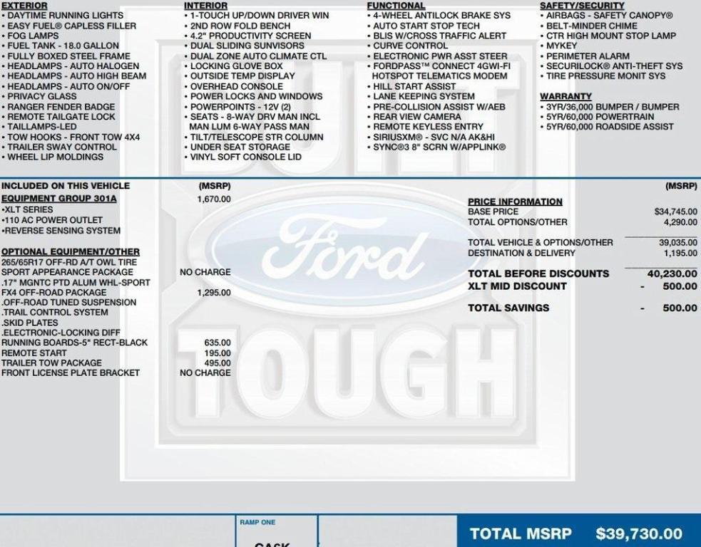 used 2021 Ford Ranger car, priced at $23,995