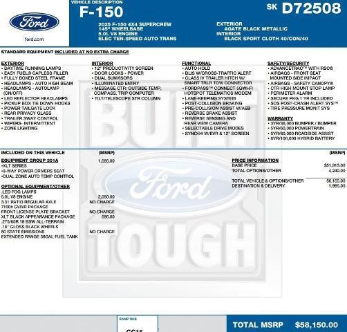 new 2025 Ford F-150 car, priced at $49,784