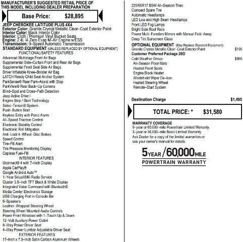 used 2020 Jeep Cherokee car, priced at $17,495