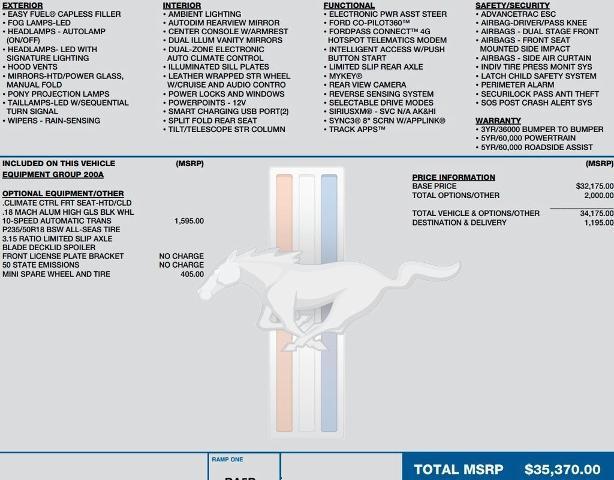 used 2021 Ford Mustang car, priced at $22,995