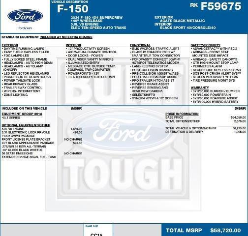 new 2024 Ford F-150 car, priced at $44,584