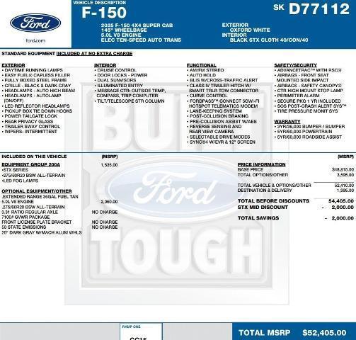 new 2025 Ford F-150 car, priced at $46,269