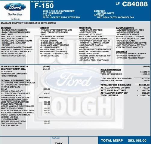 used 2020 Ford F-150 car, priced at $17,995